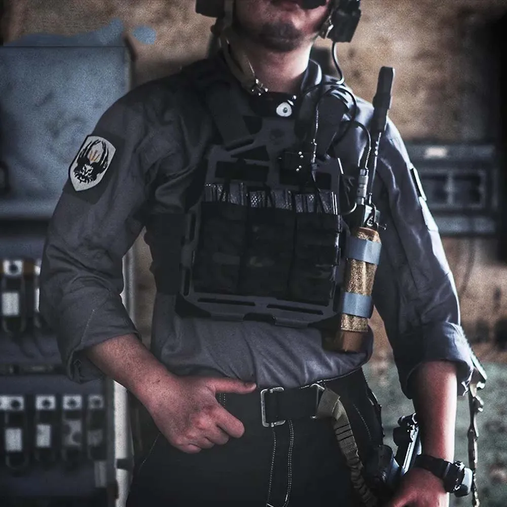Chaleco táctico ABS Airsoft SS para exteriores, sistema Molle, portador de placa de marco de plástico - imagen 2