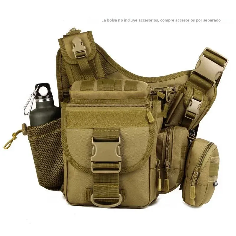 Bolsa de mensajero táctica para hombre, bolso para cámara al aire libre, bolso de hombro de camuflaje para acampar, pescar, senderismo, bolsas Molle - imagen 3