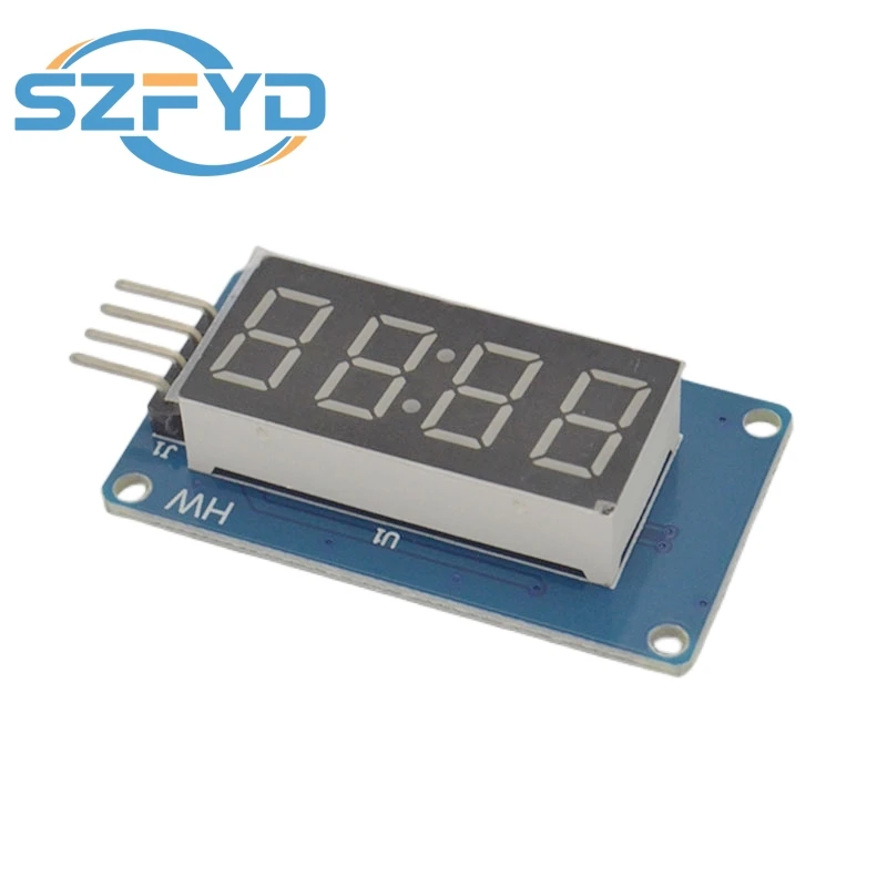 Módulo de pantalla LED TM1637, 4 dígitos, 7 segmentos, 0,36 pulgadas, tubo Digital de ánodo común rojo para Arduino - imagen 2