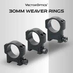 Soporte de montaje óptica 30mm alto Picatinny Weaver negro mate