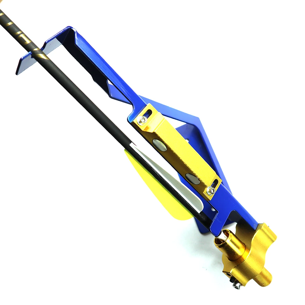 Herramienta de palo de flechas de plumas para tiro con arco, palo de plantilla ajustable, adherente, paleta, accesorio - imagen 2