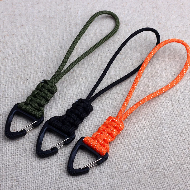 Cordón de Paracord de 12cm/22cm/46cm, accesorios tácticos EDC para exteriores, cordón hecho a mano, hebilla colgante para Camping, caza y pesca - imagen 2