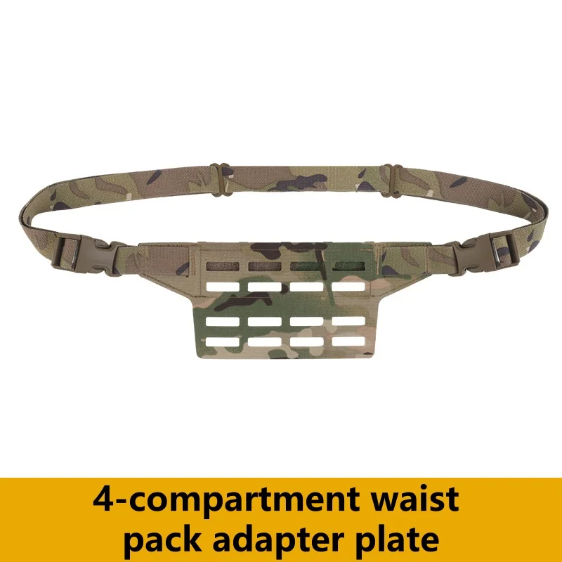 Adaptador de bolsa de cintura de 4 paneles, placa Molle, bolsa secundaria, adaptador de correas adecuado para equipos, accesorios de equipo de Camping DIY - imagen 2