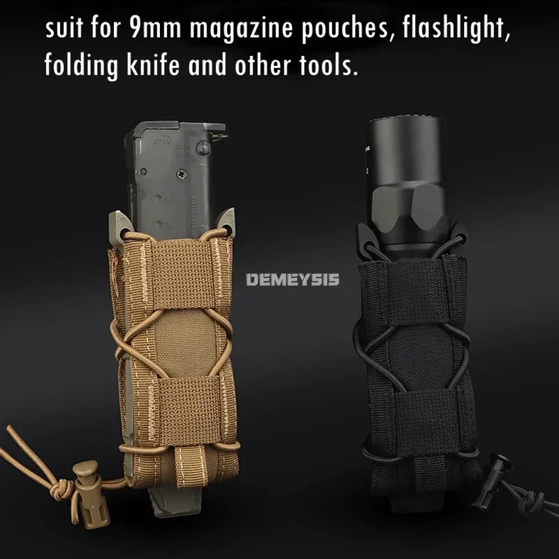 Bolsa táctica para revistas 5,56, 9mm, liberación rápida, Mag AR15 AK AR M4, caja con Clip para cinturón Molle - imagen 4