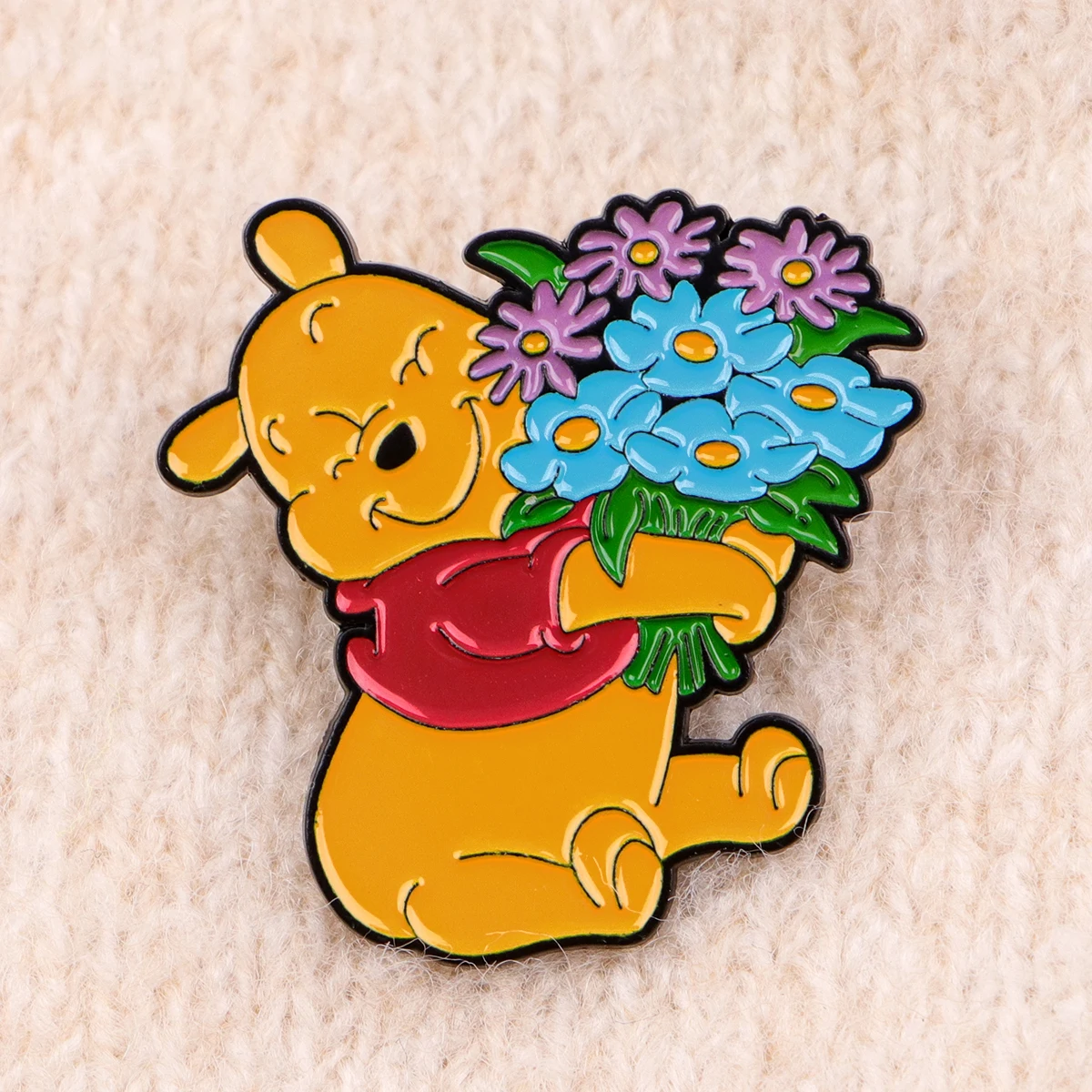 2 unids/set lindo oso esmalte Pins dibujos animados burro broche Metal solapa Pin insignia mochila accesorios joyería mejores regalos para Amiga - imagen 3