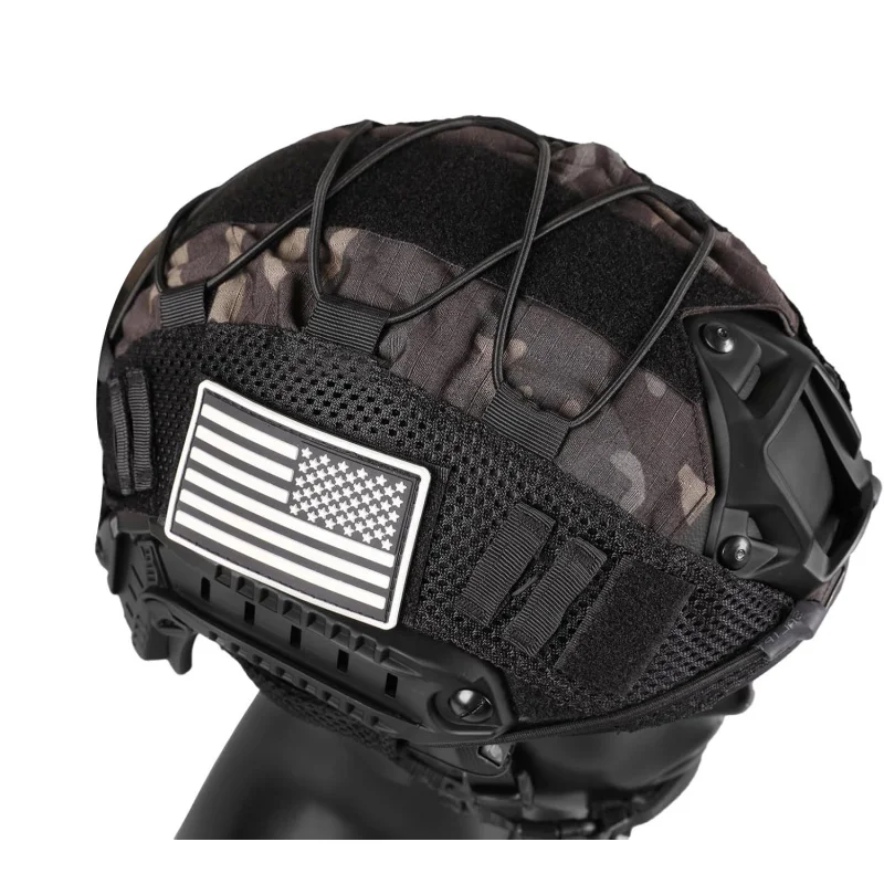 Casco Protector Táctico FAST Casco Táctico Ajustable con Bolsa para Batería y Cubierta para Airsoft, Cosplay, Equipo Militar - imagen 4