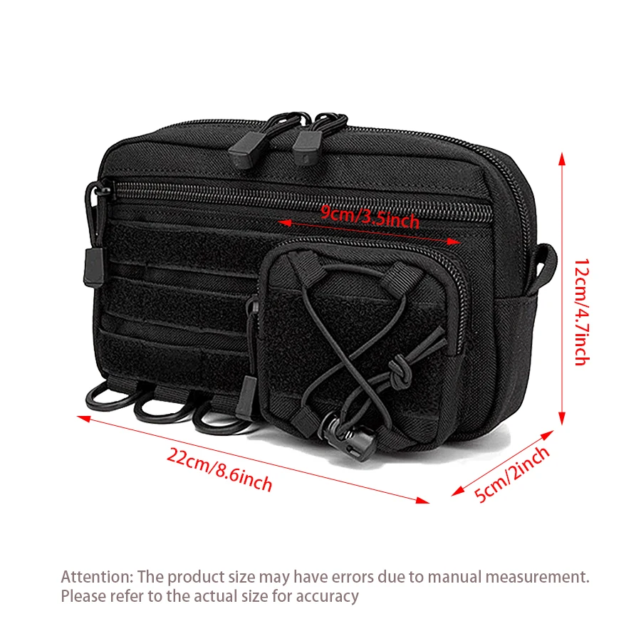 Riñonera táctica Molle con bolsillos EDC para acampada y bicicleta - imagen 5