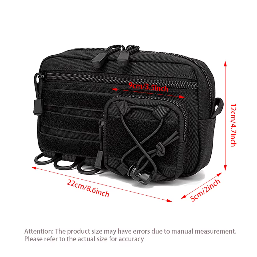 Riñonera táctica Molle con bolsillos EDC para acampada y bicicleta - imagen 5