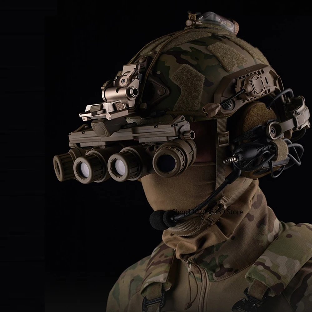 Gafas de visión nocturna modelo ficticio GPNVG-18 – Réplica de accesorios NVG de 4 tubos para accesorios de exhibición de casco táctico Airsoft, cosplay y casco táctico - imagen 5
