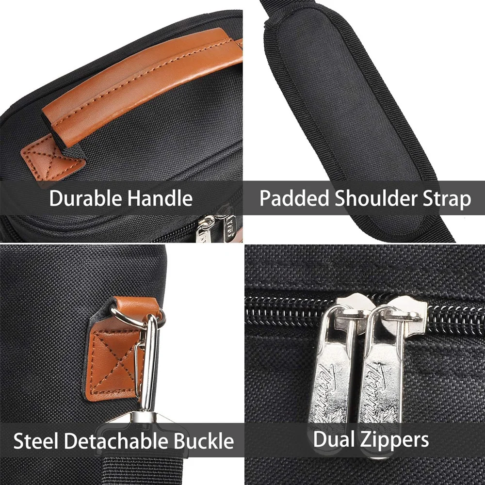 Bolsa enfriadora de vino aislada con correa ajustable para el hombro, bolsa de transporte acolchada para botella doble para Picnic, Camping, amantes del vino - imagen 4