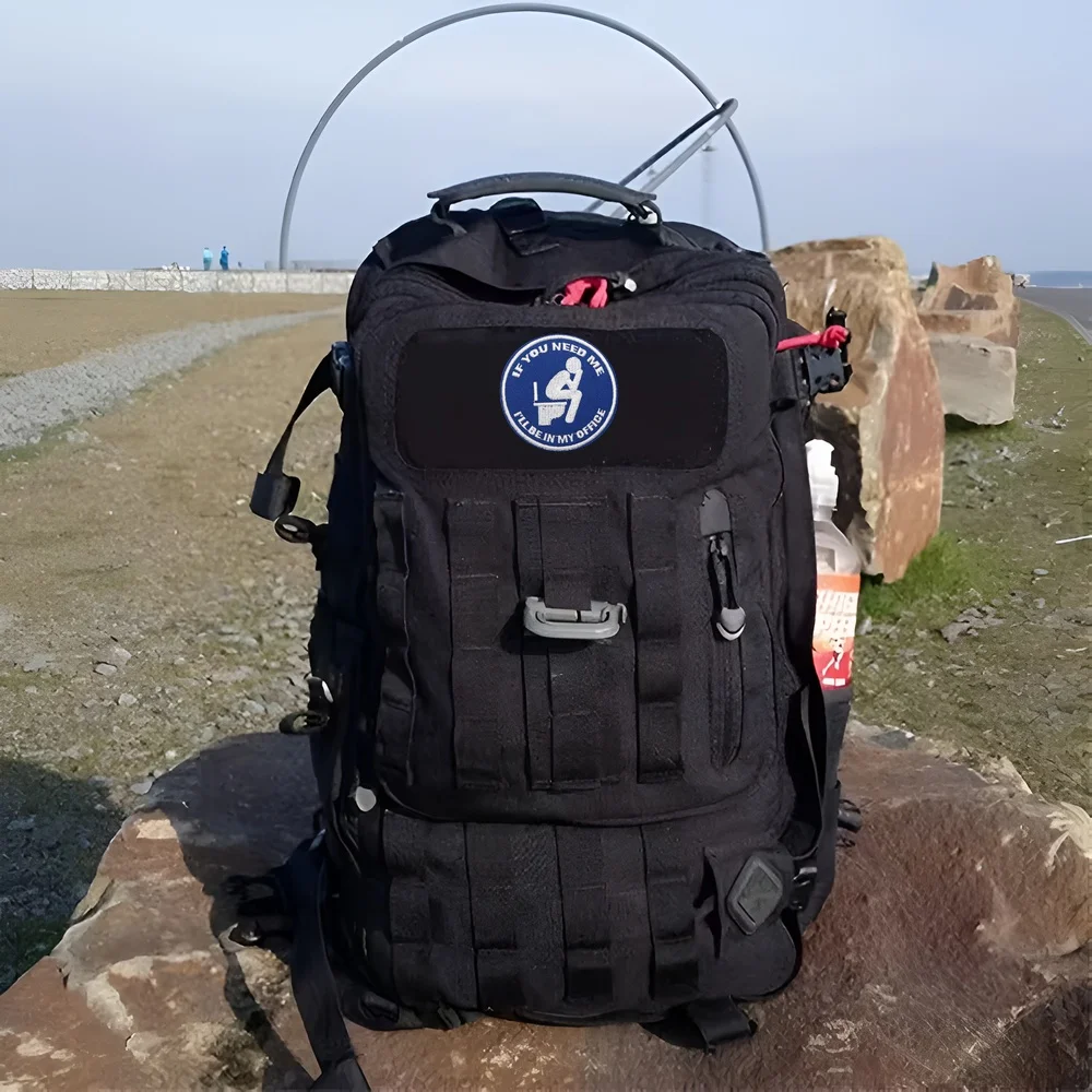 Parche táctico de Velcros de Humor de oficina, cita divertida de moral, cierre de gancho, pegatina bordada, insignia para mochila Molle, pantalones vaqueros - imagen 3