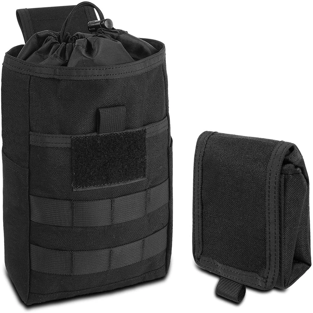 Bolsa de basura plegable, bolsa de recuperación táctica con cordón, para reciclaje de revistas, para caza, Airsoft, Rifle Mag - imagen 3
