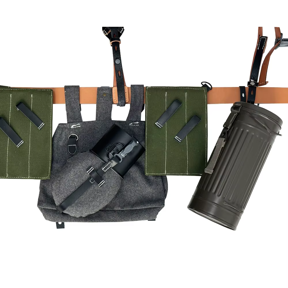 Muslera táctica alemana P38/P40 piel – WWII reenactment - imagen 5