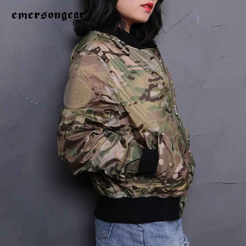 EmersongearS-Chaqueta táctica estilo MA1 para mujer, abrigo SoftShell de camuflaje cálido para ocio, traje deportivo para exteriores, moda deportiva - imagen 5