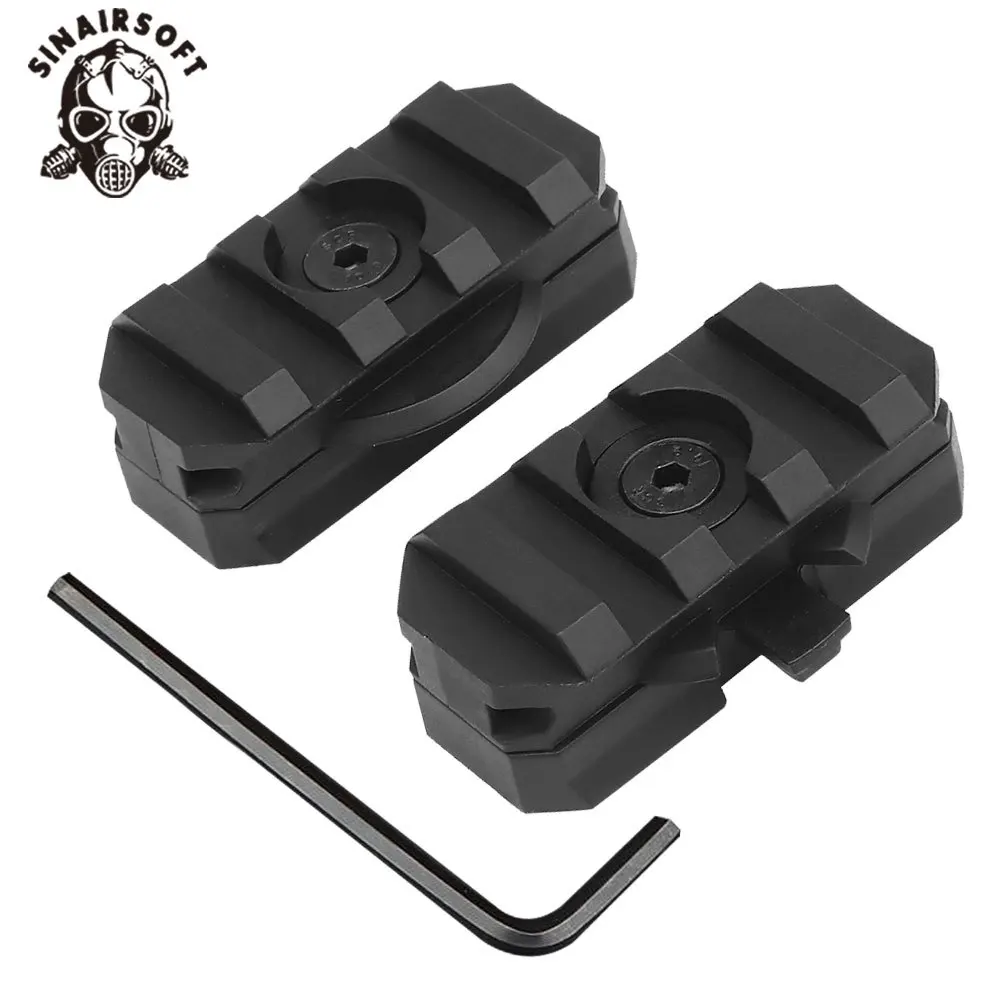 Riel lateral para casco táctico, adaptador de montaje ajustable de 19mm, 360 grados, guía de arco, rotación para Airsoft, accesorios rápidos, 2 piezas - imagen 3
