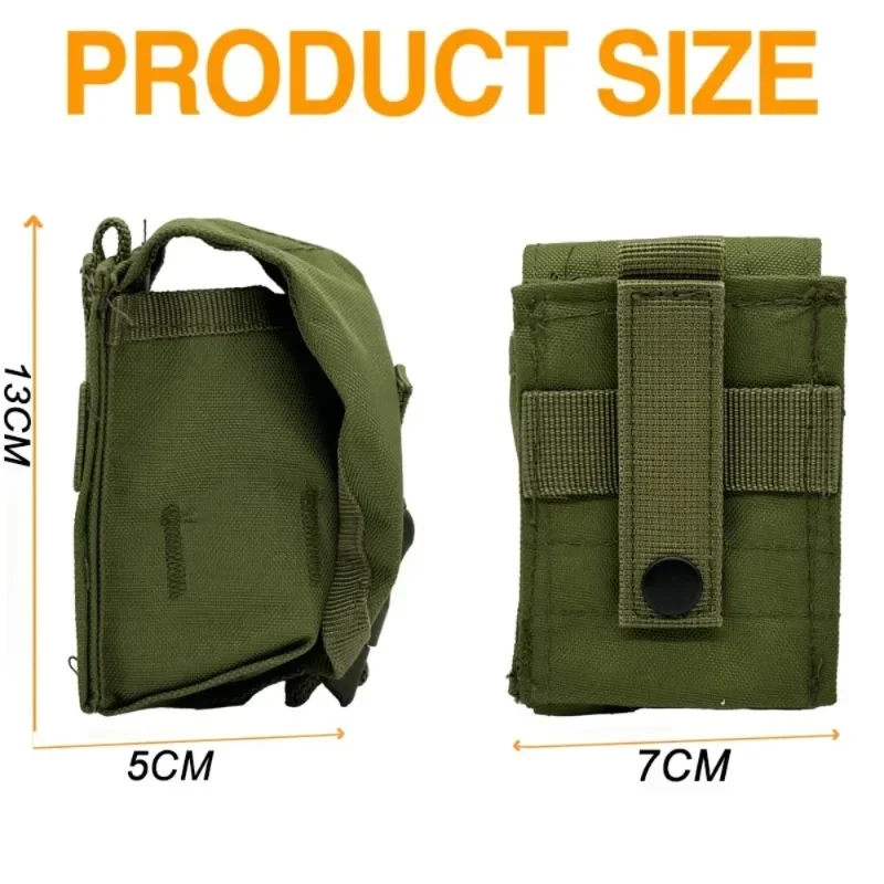 Bolsa táctica Molle Grenada 500D, duradera, individual y doble, Material de durabilidad para granadas, accesorios Airsoft, revista - imagen 4