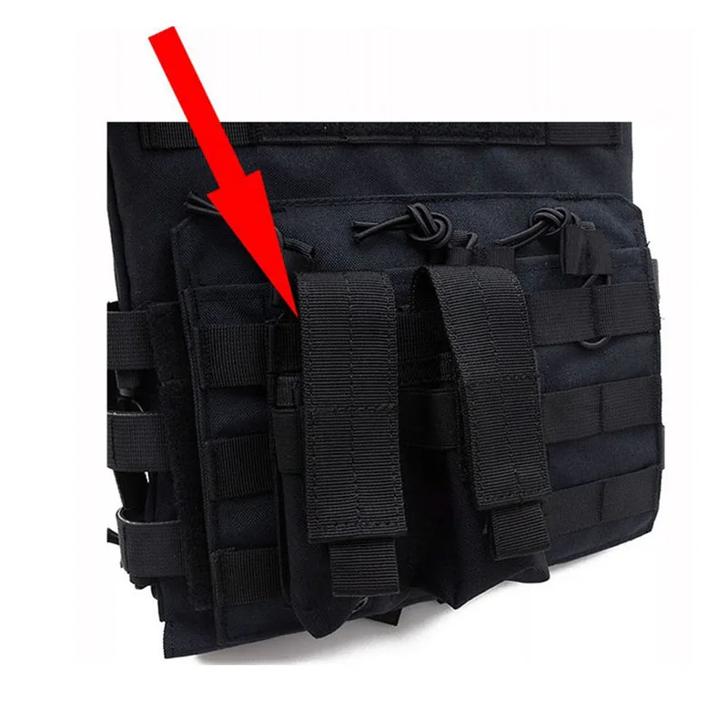 Bolsa de accesorios de chaleco táctico para exteriores, Airsoft, Paintball Gear, pistola de nailon, doble revista, 3 colores - imagen 2