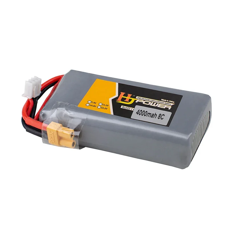 Batería Lipo de 7,4 V, 4000mAh, 8C, 2S, con enchufe XT30, para transmisor de Control remoto TX16S, TX18S T, gran resistencia - imagen 3