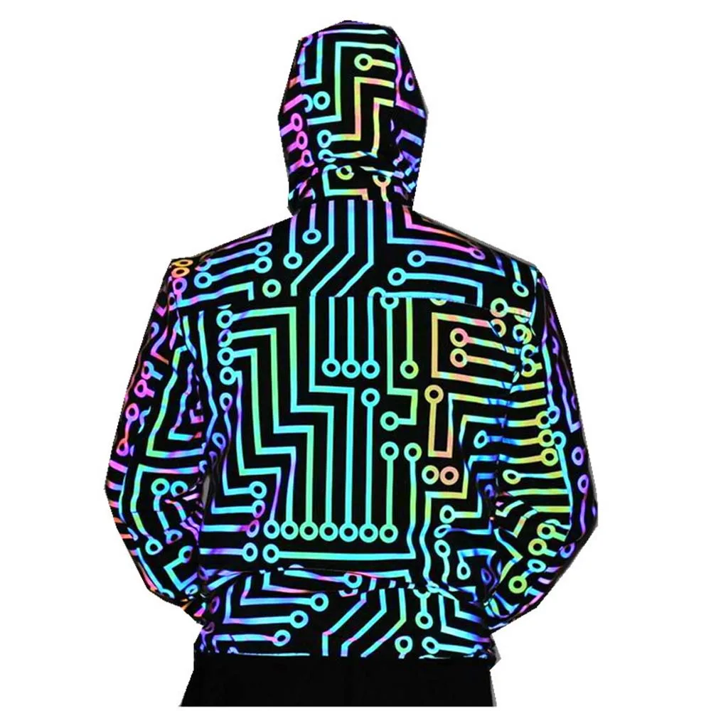Chaqueta técnica reflectante exterior – Estampado circuito - imagen 4