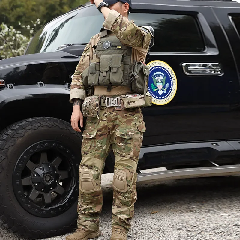 Emersongear-Conjuntos de uniformes de combate tácticos G3, trajes de camuflaje para hombre, Tops, pantalones Cargo, camisas de caza al aire libre, pantalones, 2017 - imagen 5