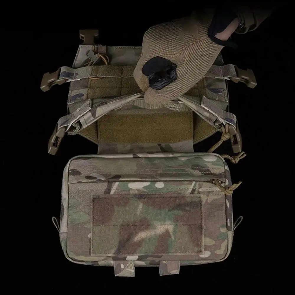 Plataforma de pecho táctica serie R M4 solapa de salto MOLLE extender Triple 5,56, bolsa para revistas, chaleco de caza, Panel frontal, equipo de aparejo de pecho Airsoft - imagen 4