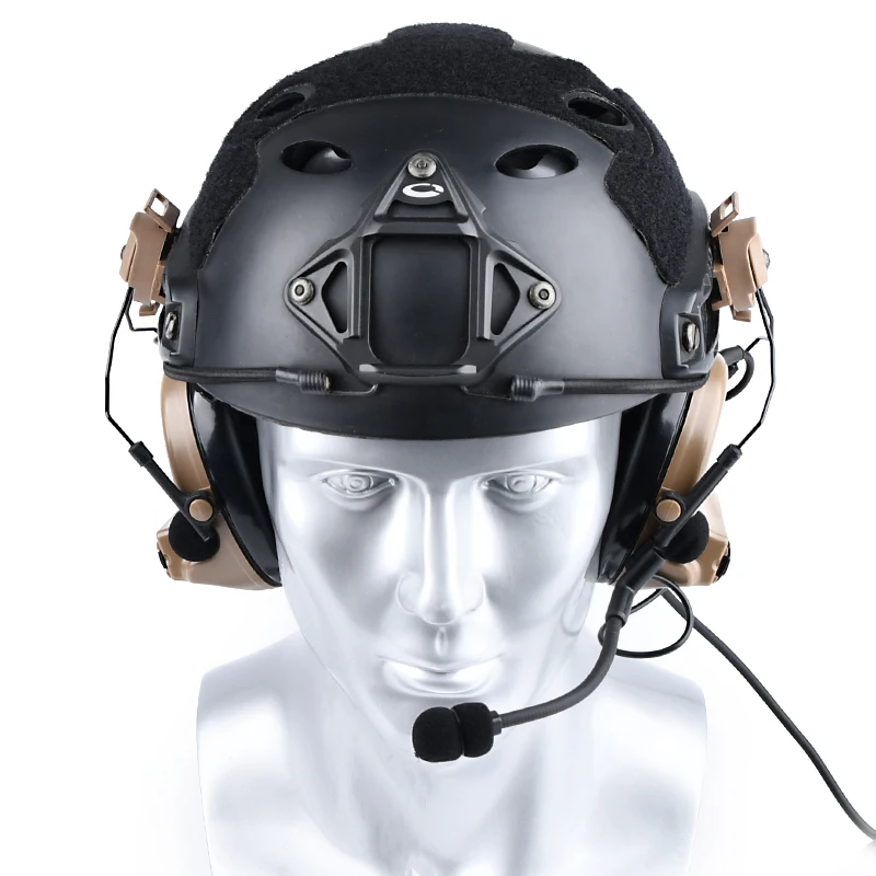 Auriculares tácticos C2 para casco FAST con micrófono - imagen 2
