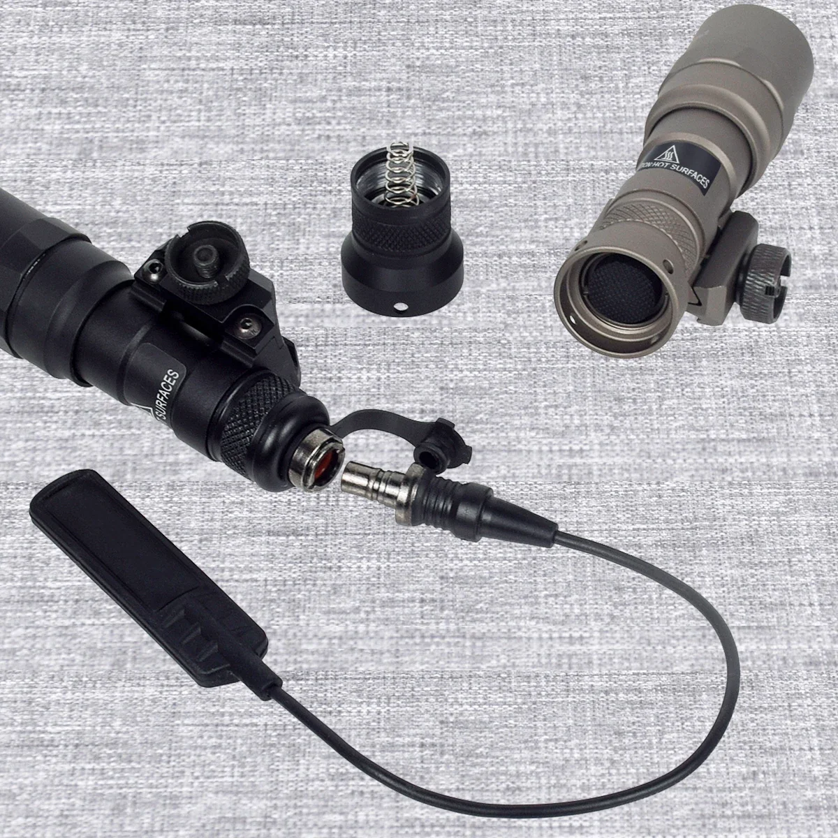 SureFire-linterna táctica de Metal para armas de Airsoft, M300, M300B, M300C, luz de caza con interruptor de presión de doble función - imagen 5