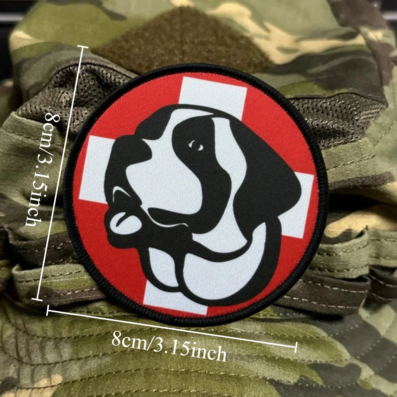Parche táctico de moral perro K-9 rescate con velcro - imagen 3