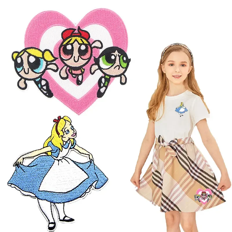 Parches de hierro de dibujos animados para ropa, camiseta, parche bordado de Disney, accesorios de ropa, pegatinas, chaqueta, costura DIY - imagen 4