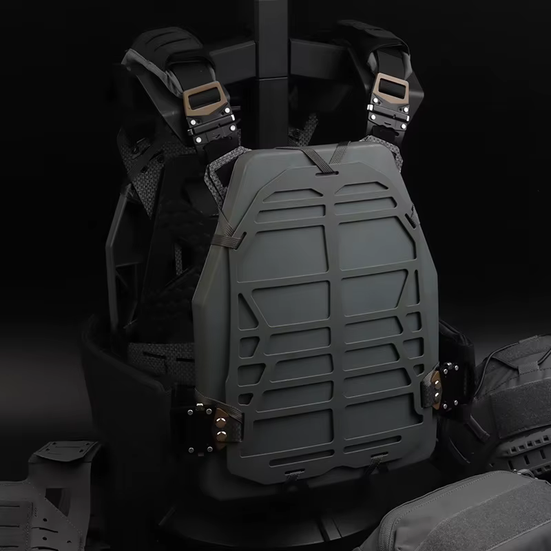 Chaleco portaplacas táctico MOLLE para airsoft y caza, ajuste - imagen 2