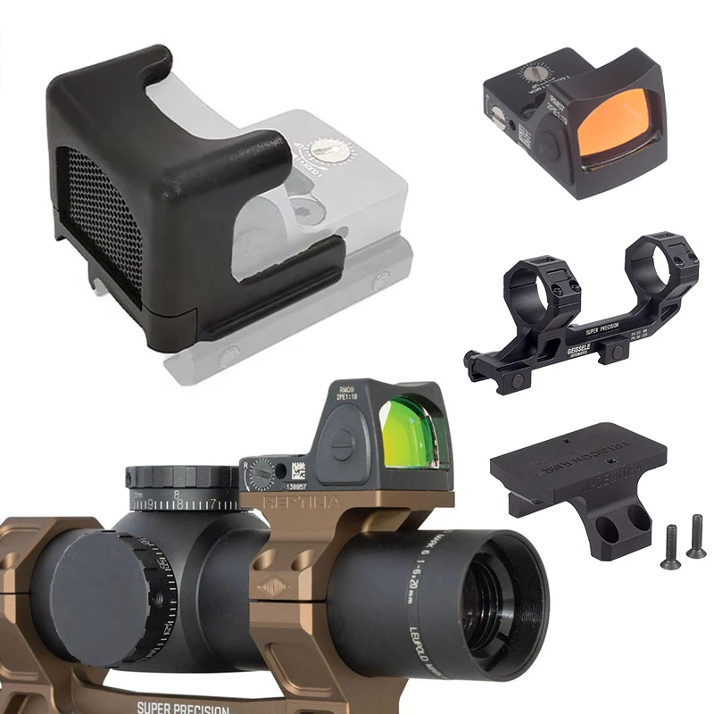 Cubierta protectora táctica RM Red Dot para mira telescópica Airsoft para G17 G19 Kill Flash Mount 25,4mm 30mm mira telescópica para óptica AR15