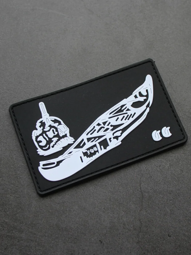 Brazalete delantero de canoa antiniebla, insignia de goma de PVC, parche táctico de plástico - imagen 4