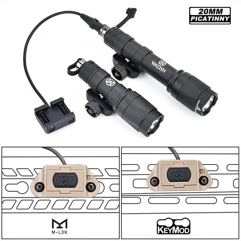 WADSN-linterna de arma táctica Airsoft SF M600 M300, luz LED blanca con interruptor de presión Modbutton, MLOK KEYMOD, M600C M300A - imagen 3
