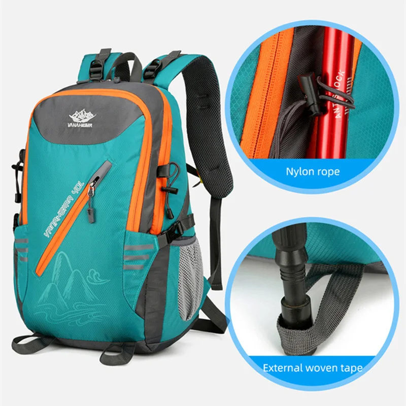 Mochila de senderismo, mochila de viaje ligera, bolsa de escalada para acampar al aire libre, mochila deportiva para equipaje de ciclismo, mochila grande para ordenador portátil - imagen 3