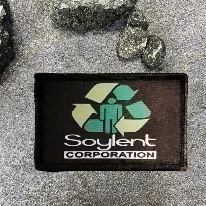 Soylent Corporation-Parche militar táctico divertido, insignia de moral verde Soylent, brazalete con gancho y bucle, mochila para exteriores, pegatina para sombrero - imagen 5