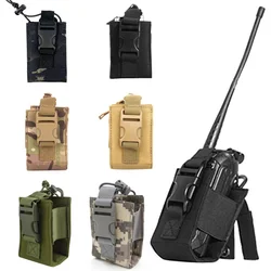 Soporte para Walkie Talkie de caza, bolsa de Radio Molle, bolsa de almacenamiento para interfono Airsoft, pequeño soporte para revistas para senderismo al aire libre, bolsas magnéticas