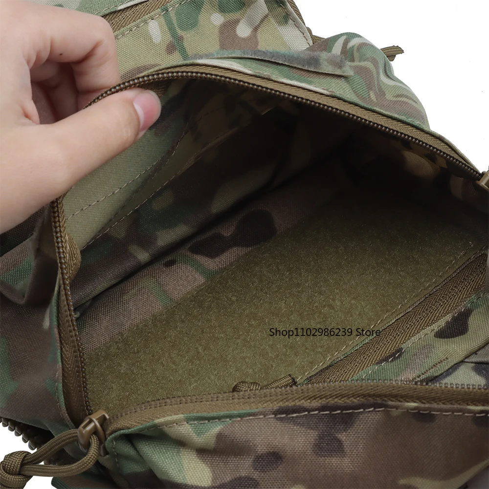 Chaleco táctico, suplemento de placa trasera, subpaquete V5 FCPC, chaleco de caza Airsoft, portador de placa, bolsa doble para artículos diversos - imagen 5