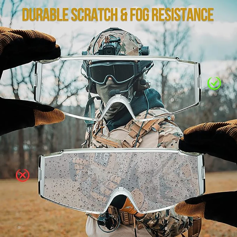 ONETIGRIS Gafas tácticas sobre gafas, gafas tácticas antivaho, protección de gafas OTG de seguridad con lente intercambiable - imagen 4