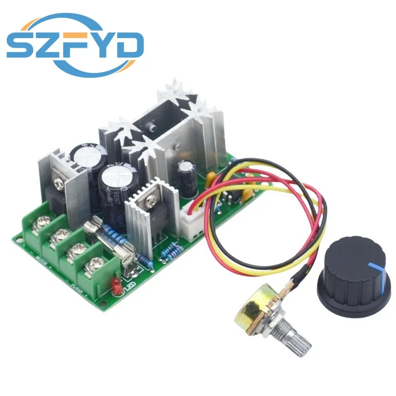 Regulador de velocidad del Motor DC10-60V DC 12V 24V 36V 48V Módulo de accionamiento de alta potencia Controlador de velocidad del Motor PWM Regulador de corriente 20A - imagen 5