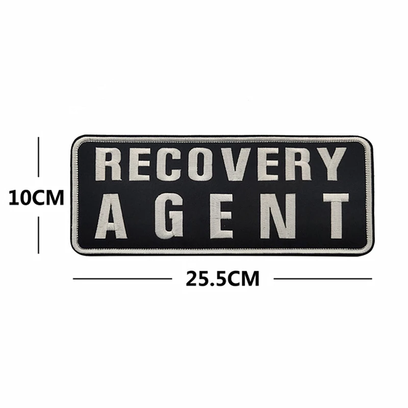 Parches bordados con letras en inglés, parche con tiras tácticas, gancho para el brazo, pegatinas grandes para accesorios de ropa - imagen 4