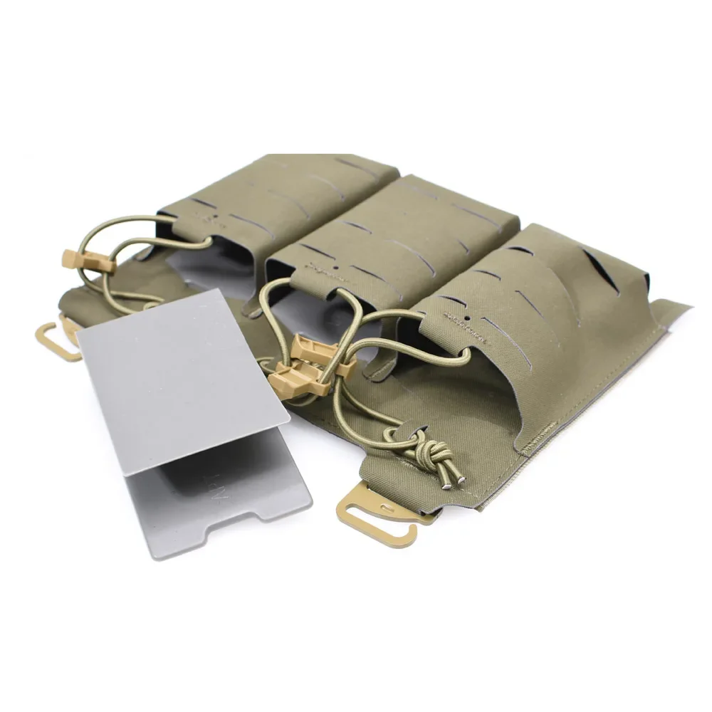 Chaleco táctico Molle con panel frontal, bolsa plana, bolsa triple para revistas, corte láser multicolor - imagen 3