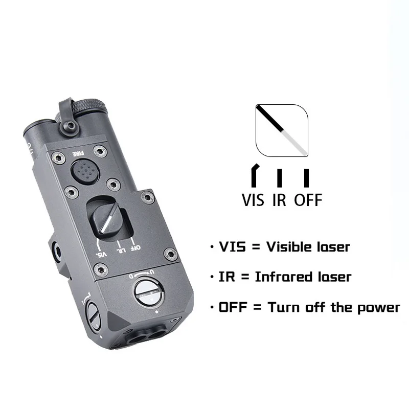 WADSN-indicador láser de punto rojo CQBL, linterna LED blanca con interruptor de función Dual, Airsoft, caza, explorador AR, versión IR de Metal, M300 - imagen 2
