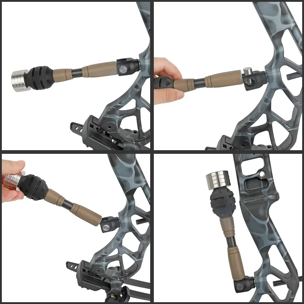 Estabilizador de arco de tiro con arco, adaptador de desconexión rápida, montaje de barra de equilibrio, amortiguador de junta, accesorios de tiro de arco y flecha - imagen 5