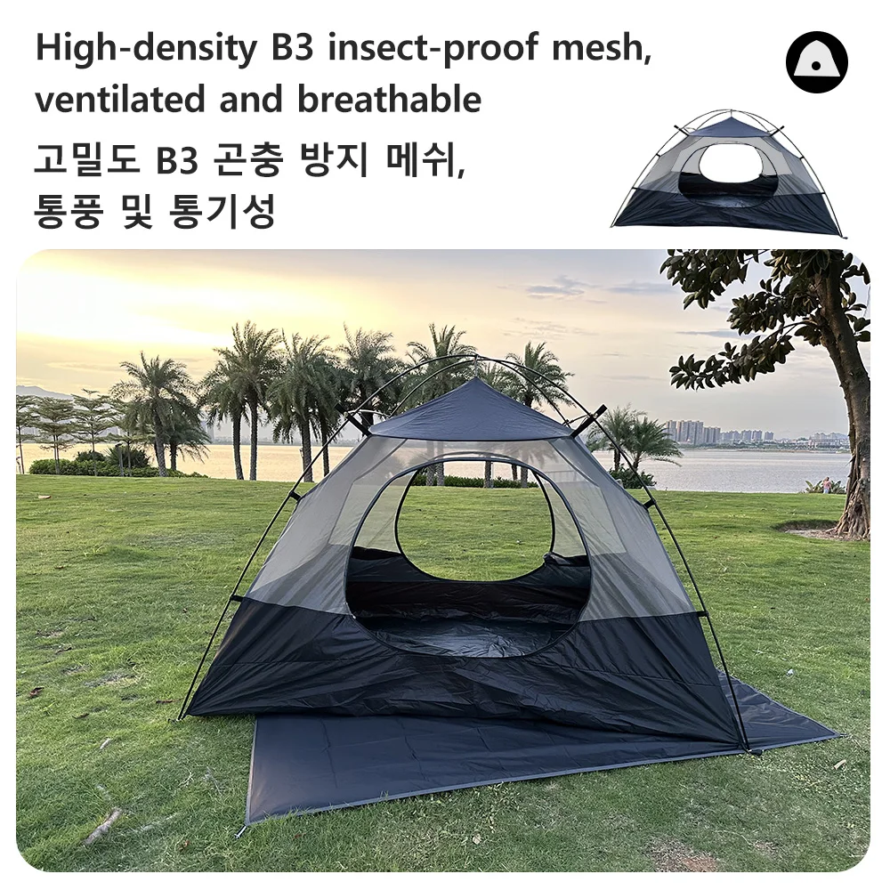 Tienda de campaña para 2 personas, gran espacio, impermeable, para mochilero, doble capa, para exteriores, senderismo, supervivencia, tienda turística Bushcraft - imagen 4