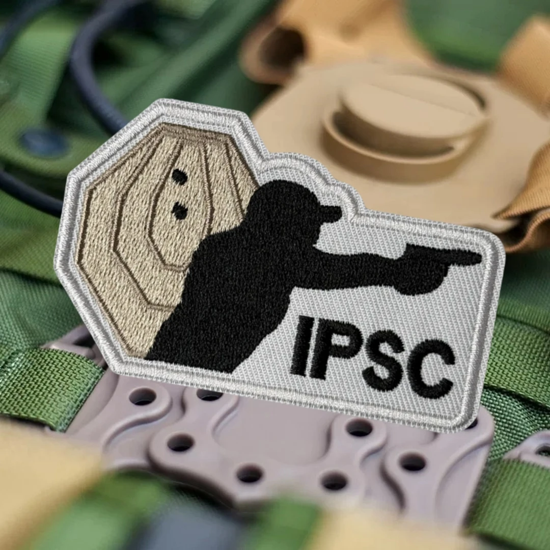Parche del ejército IPSC, insignia de moral táctica, parches de bucle de gancho bordados para ropa, pegatina de equipo militar - imagen 2