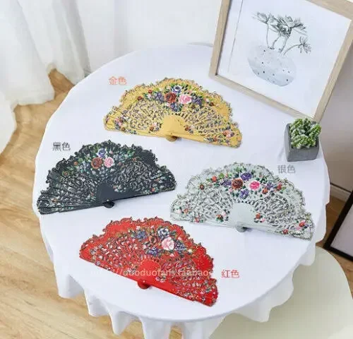 Abanicos de madera de Anita, abanicos de baile personalizados, abanicos pintados a mano de estilo español, regalo de boda - imagen 2