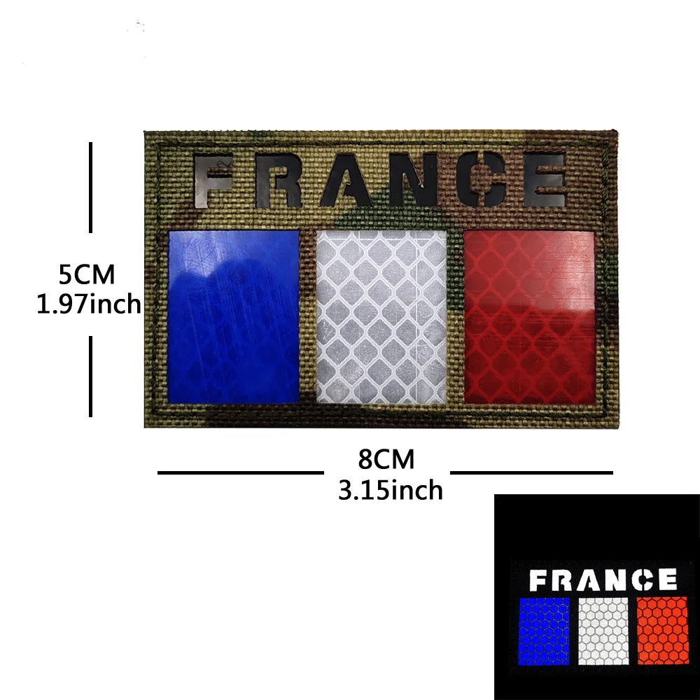 Parches bordados tácticos de la Legión Extranjero Francesa FR Francia, parche militar con gancho y bucle para accesorios de ropa, brazalete para mochila - imagen 5