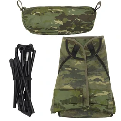 Silla táctica camuflaje ultraligera para camping y supervivencia