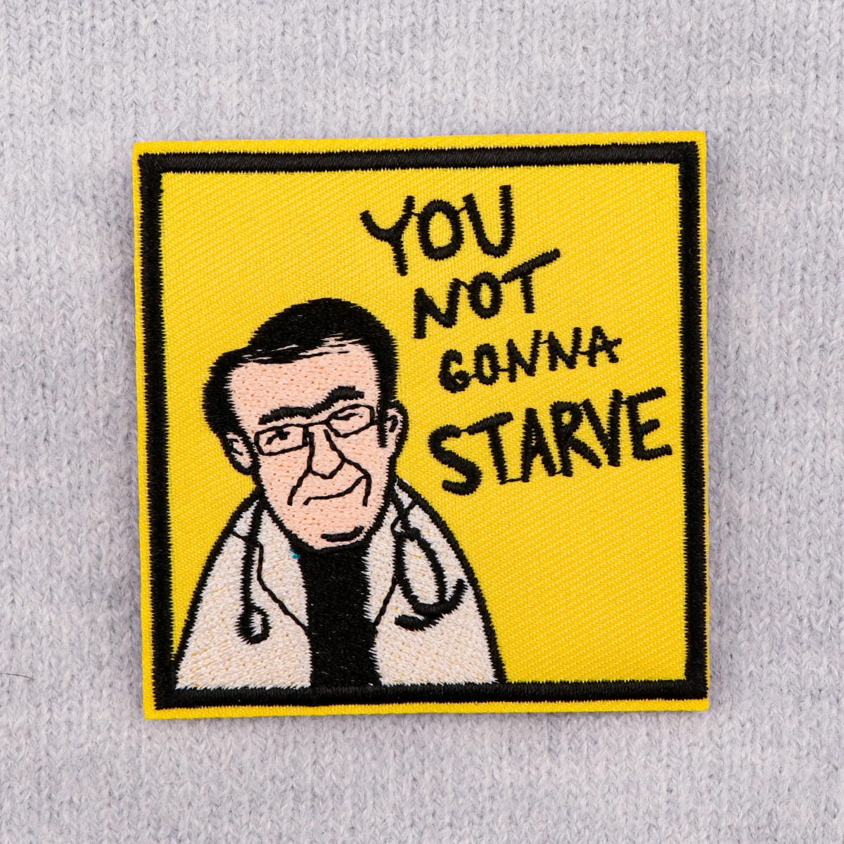 Parches con citas divertidas de Doctor para ropa, parches bordados con plancha de dibujos animados para ropa, accesorio de apliques de rayas DIY - imagen 2