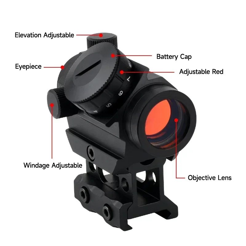 RDS-25 mira punto rojo compacta para riel Picatinny - imagen 5